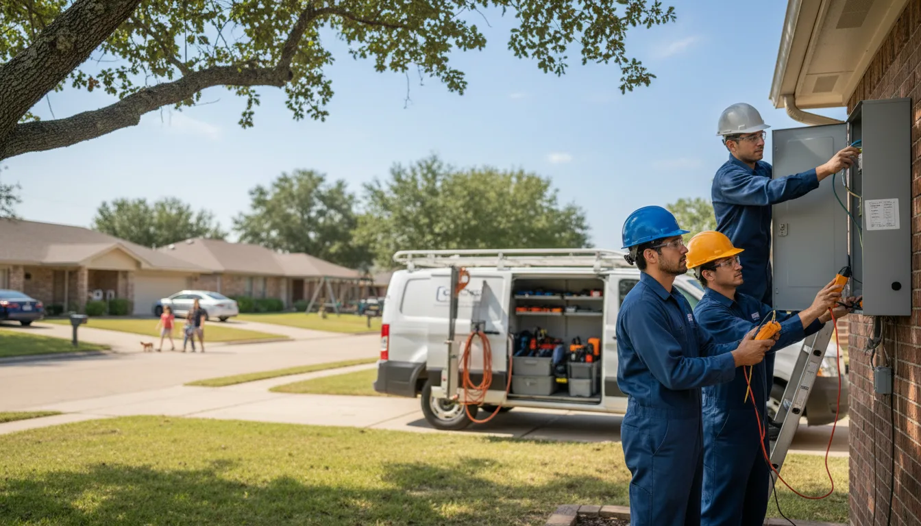 Certified electrician providing emergency electrical services in Cable, WI